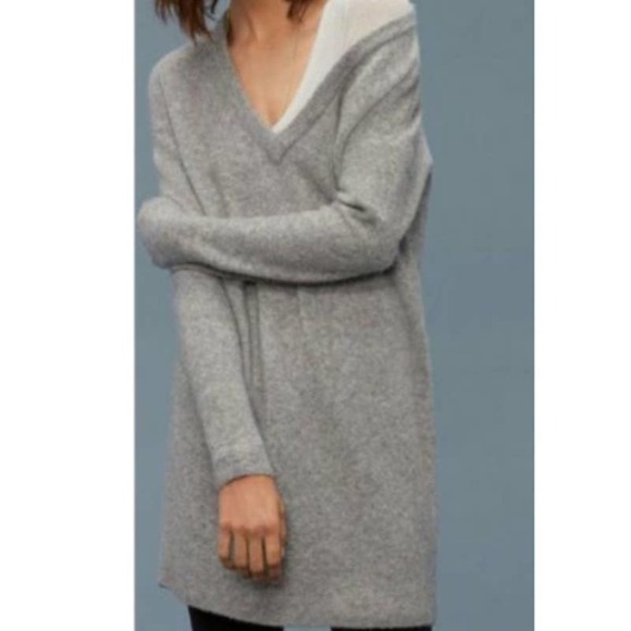 NWT Aritzia Community Dupont Long Sleeve Sweater Dress Heather Medium Gray Small - Picture 2 of 12